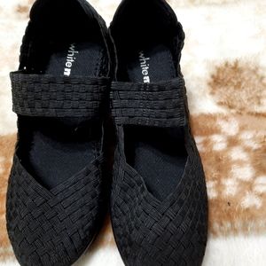 Black wedge women  shoe